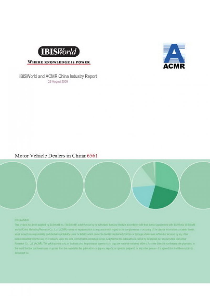 Motor Vehicle Dealers in China