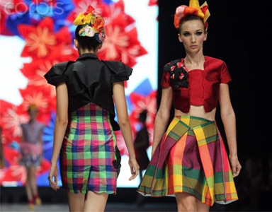 Traditional Batik patterns remodeled for chic day wear by Lenny Augustin