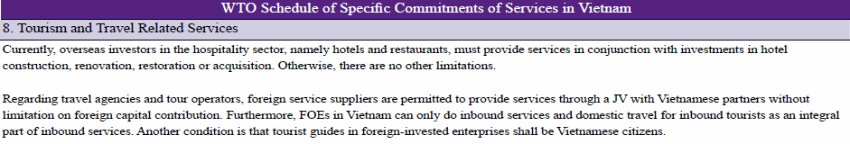 Comparing FOE and JV in Vietnam: Tourism and Travel Related Services