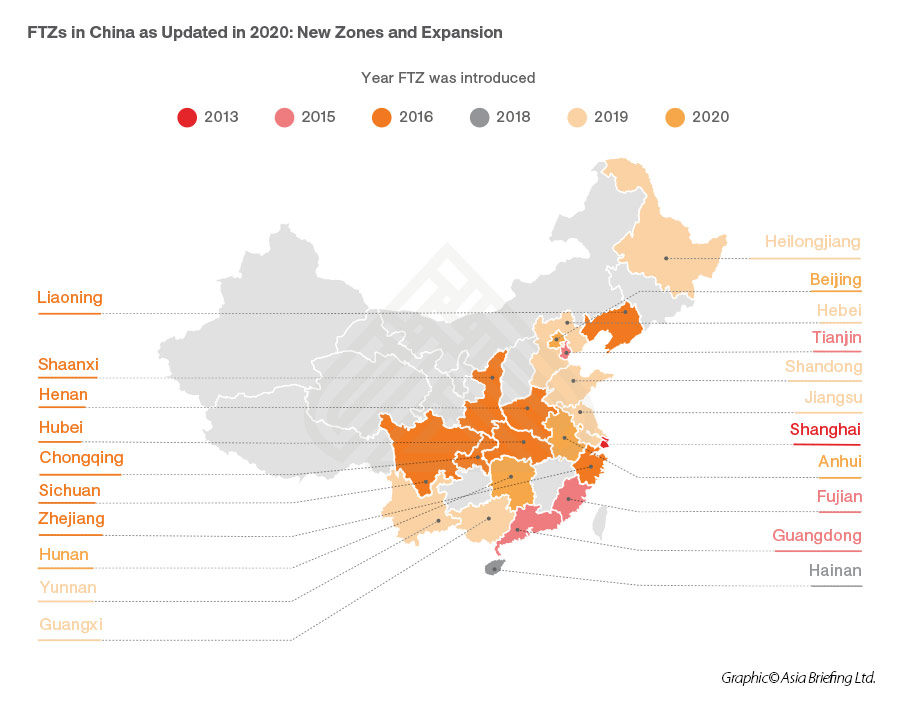 FTZs in China as Updated in 2020 - New Zones and Expansion