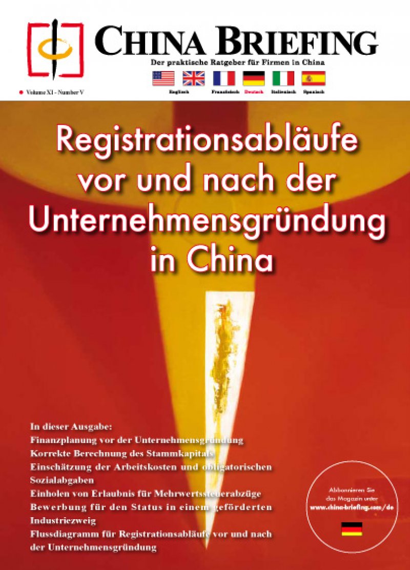 Registrationsabläufe vor und nach Unternehmensgründung in China