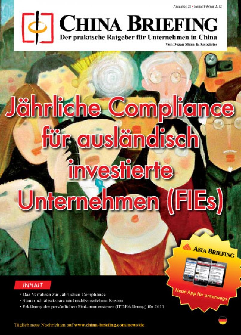 Jährliche Compliance für ausländisch investierte Unternehmen (FIEs)