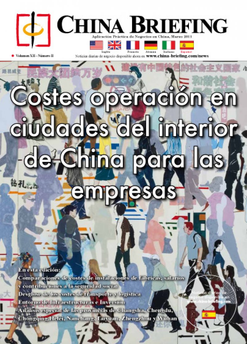 Costes operación en ciudades del interior de China para las empresas