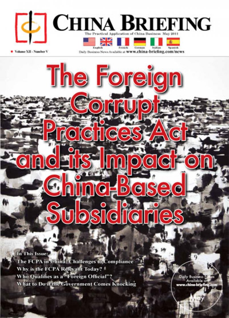 The Foreign Corrupt Practices Act and its Impact on China-Based Subsidiaries