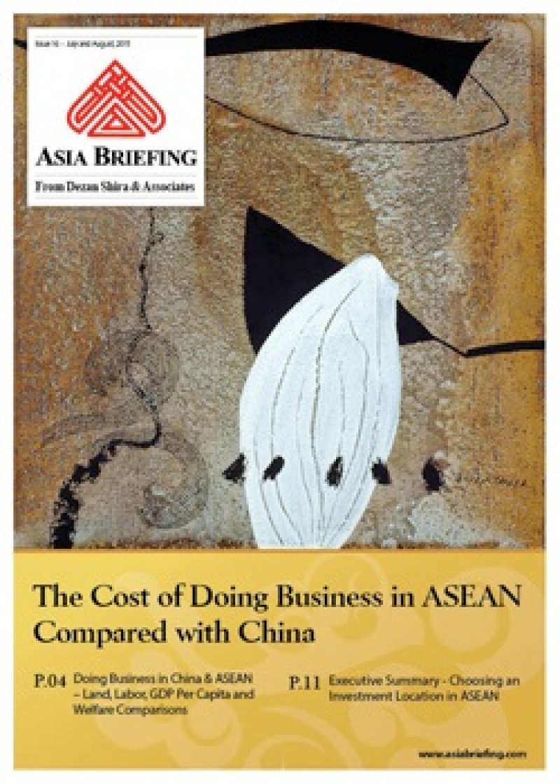 The Cost of Doing Business in ASEAN Compared with China